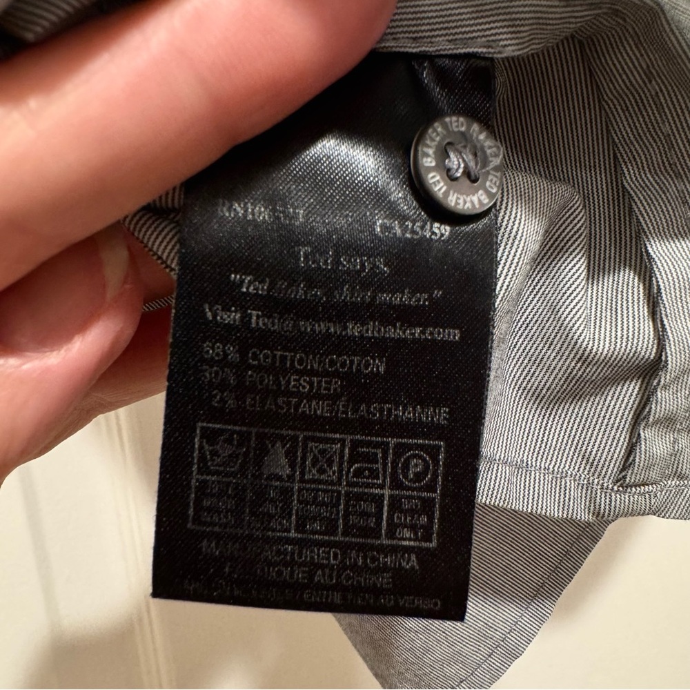 Ted Baker Gray Blouse with Tie Front Size 4/US Size 10 (Large) - Picture 14 of 16